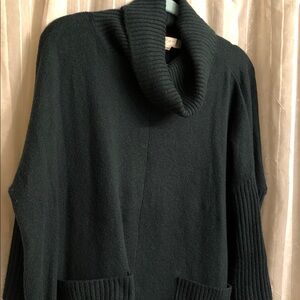LOFT Dark Green Cowl Neck Oversized Sweater